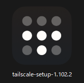 ダウンロードフォルダに落ちてきたtailscale-setupのファイル